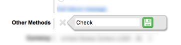 Enter alternate payment type