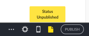 Yellow new page status indicator