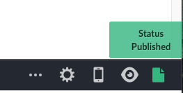Green published status indicator