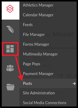 where to find posts module in module menu