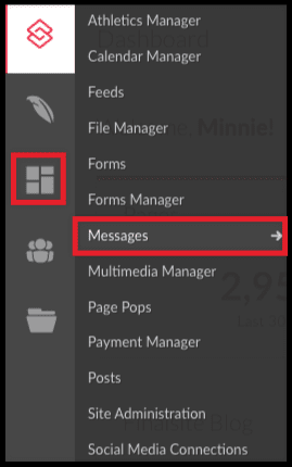 Messages in module menu for getting started.png
