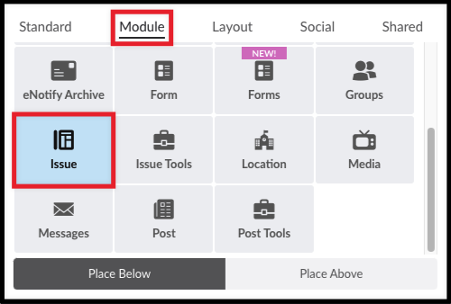 Issue element in module elements tab of element library.png