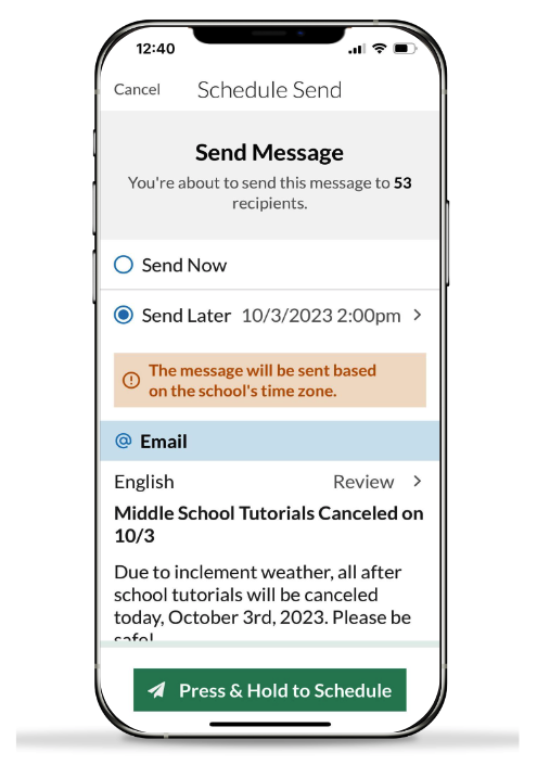 schedule send message later screen.png