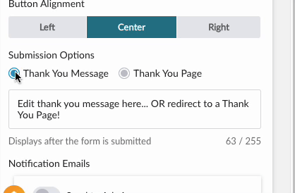 add thank you message or redirect to thank you page.gif