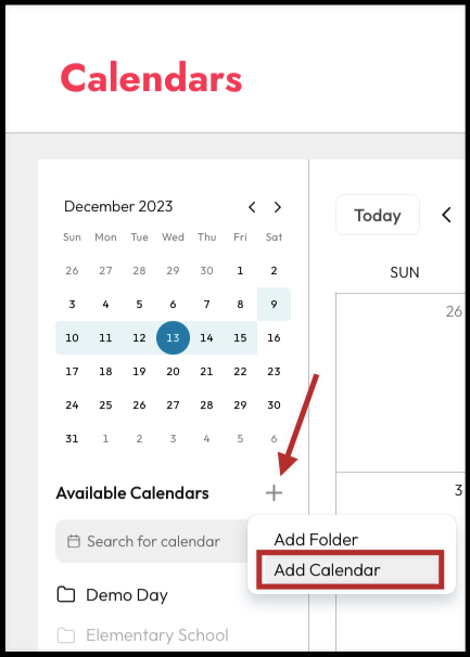 add calendar .png