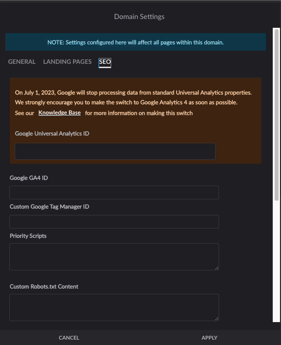 add meta description in domain settings.gif