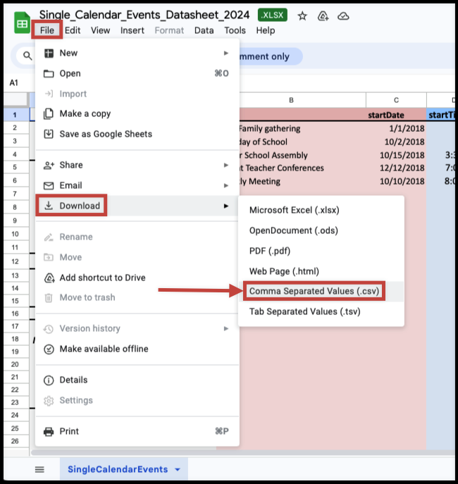 download as comma separated values file.png
