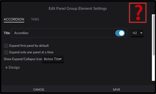 can't share an accordion or tabs element.png
