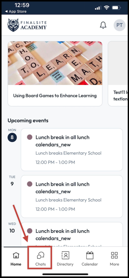 chats on mobile app home screen.png
