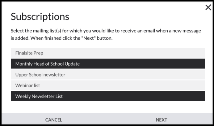 subscriptions select mailing lists.png