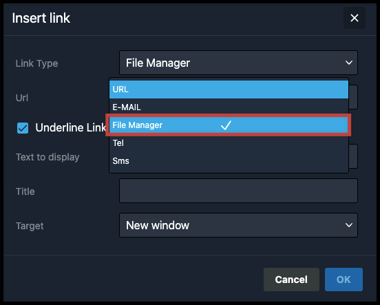 file manager in insert link window.png