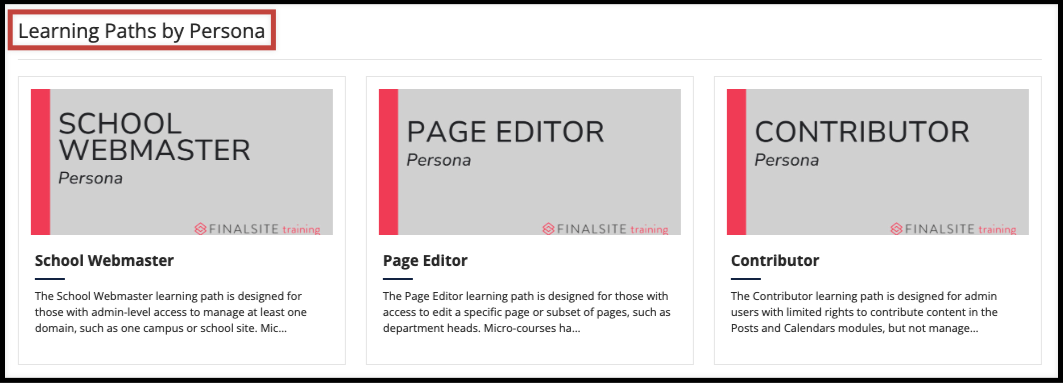 learning paths by persona section in training portal.png