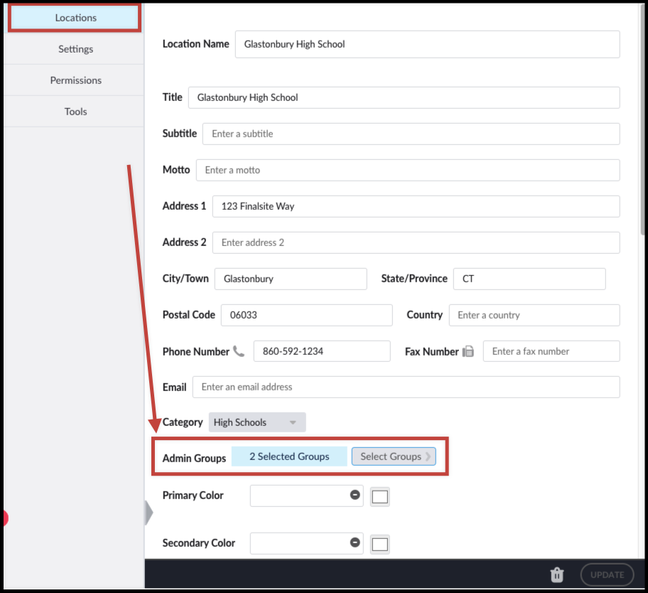 select admin groups in locations module.png