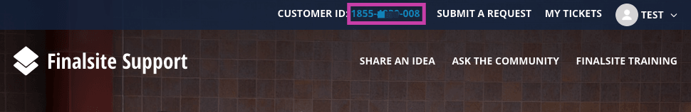Customer ID location
