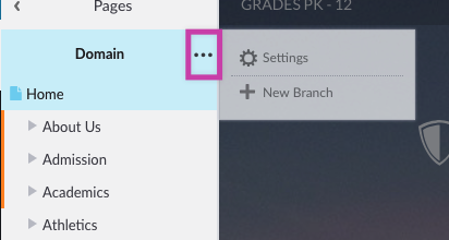 More Actions menu in Composer domain