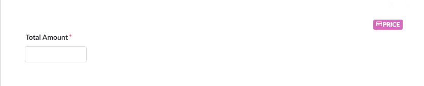 Imported Total Amount field as text field with Price label