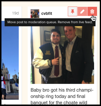 Moderating individual posts in Feeds