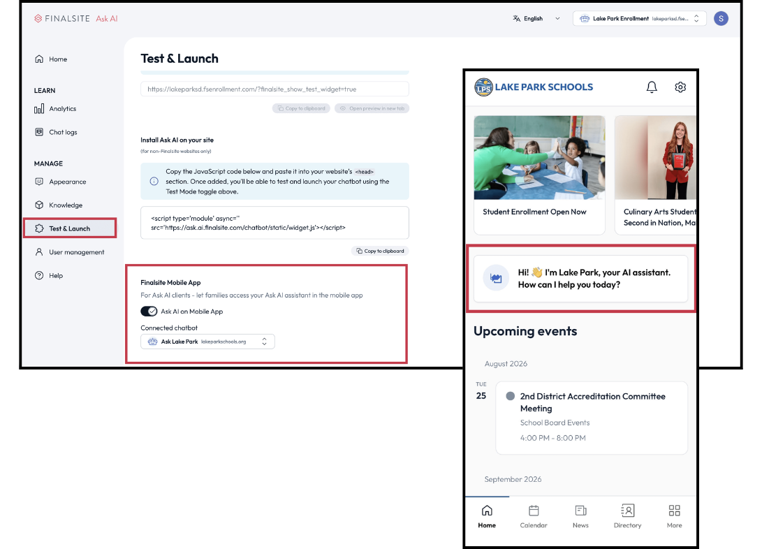 Enable Ask AI on Mobile App under Test & Launch tab.png