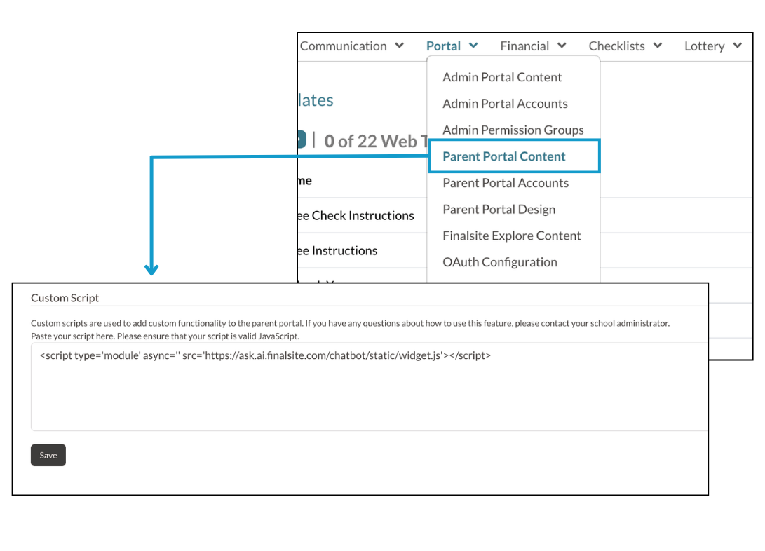 Custom Script field on the Parent Portal Content page (1).png