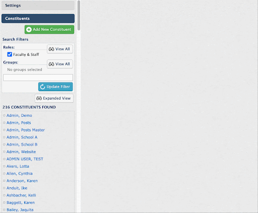 animation of Constituent Manager settings UI showing where to find authorization