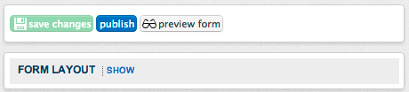Show form layout settings